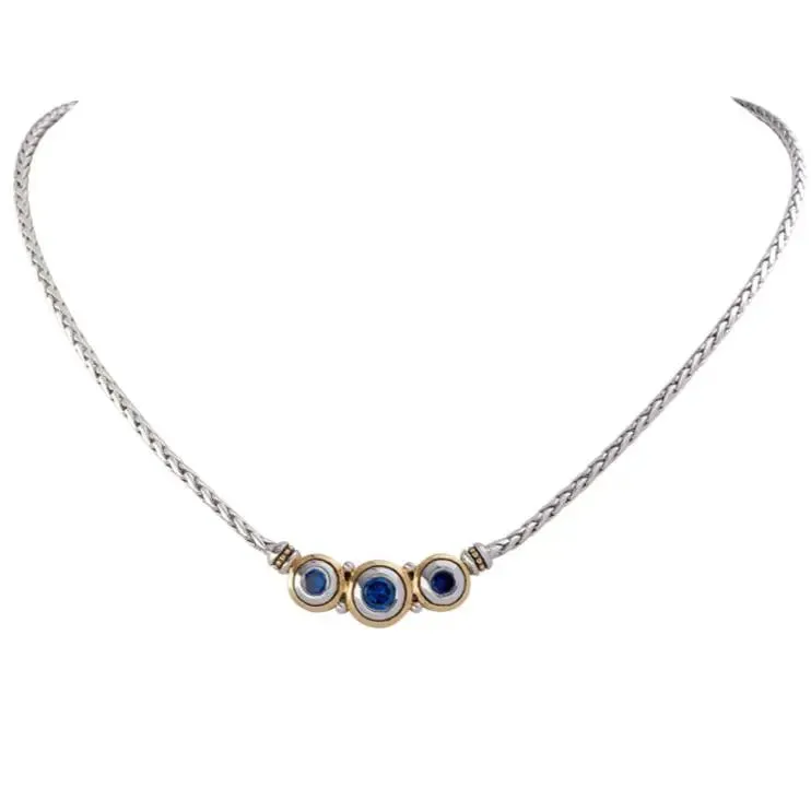 Beijos Collection - Three-Stone CZ Necklace