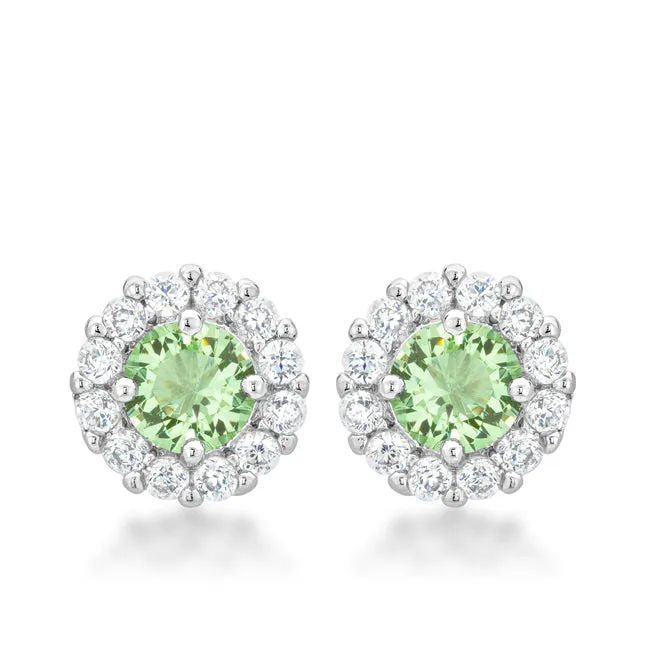 Belle 6mm Round CZ Halo Stud Earrings | .84ct | 2ct