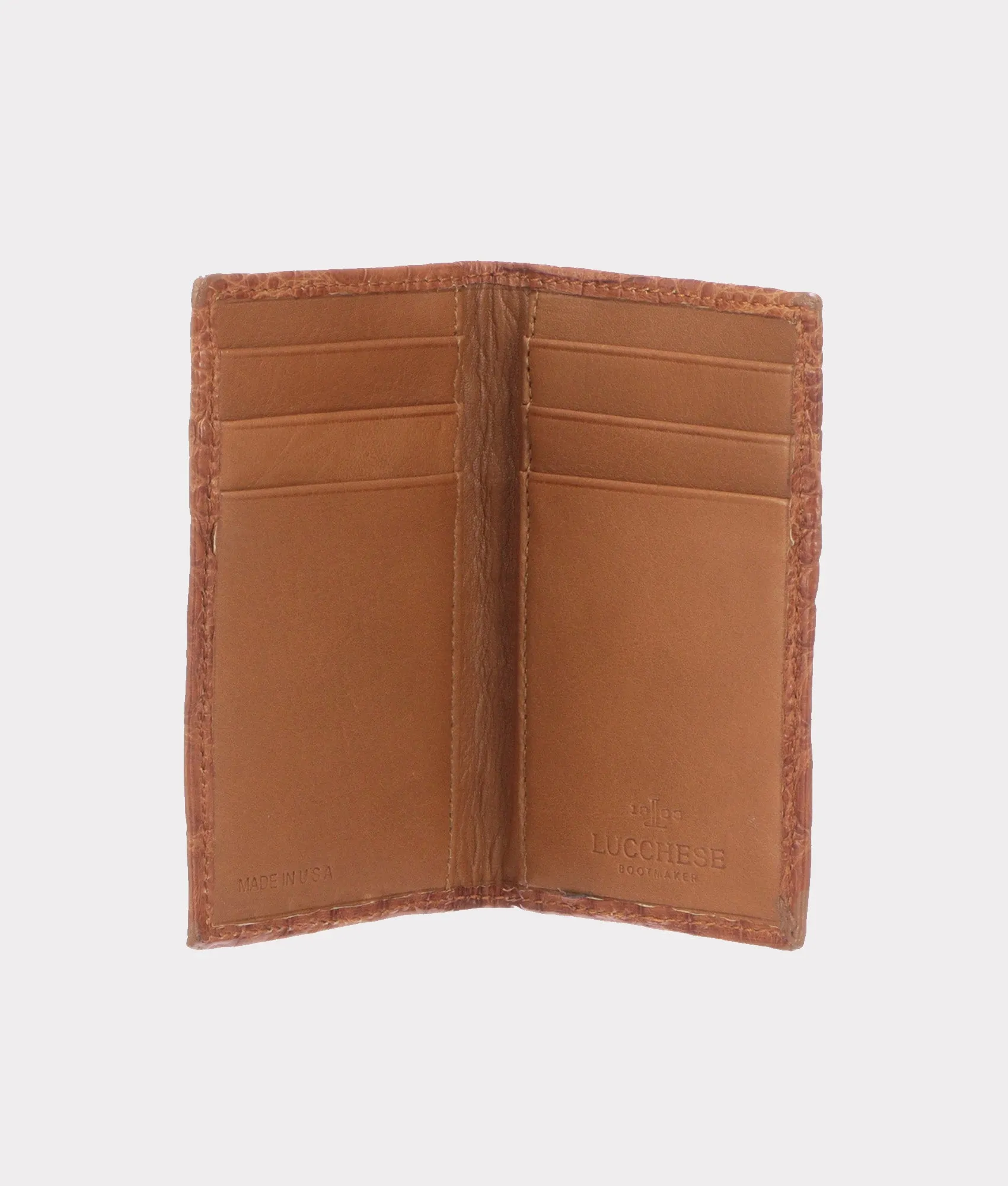 Bifold Wallet – Crocodile ::  Cognac