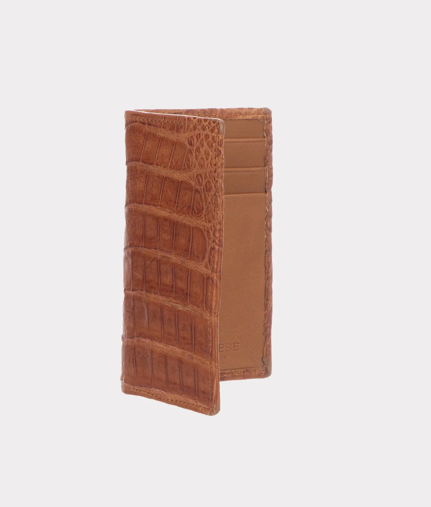 Bifold Wallet – Crocodile ::  Cognac