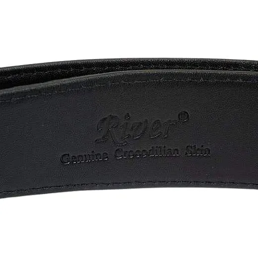 Black Stomach Crocodile Belt