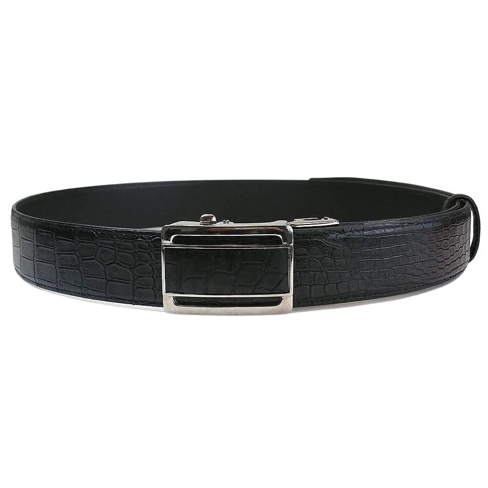 Black Stomach Crocodile Belt