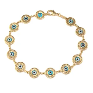 Blue Turkish Evil Eye Bracelet for Women- Good Luck Charm