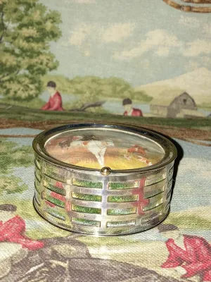Box Sterling Silver with Side Saddle Theme Ring Container