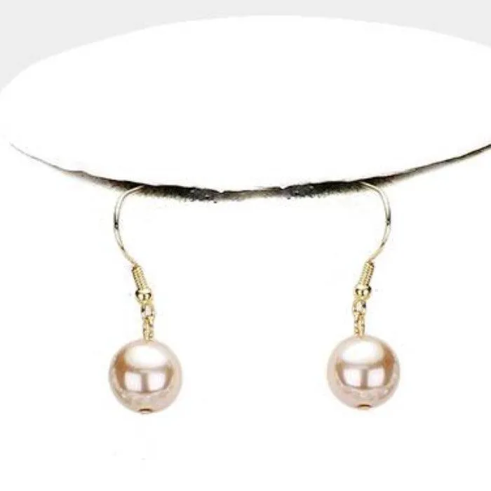 Braided Brown, Gray, White Pearl Necklace Set
