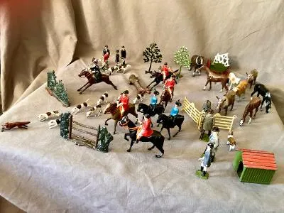 Britain's Lead Fox Hunt Collection Vintage 52 Piece Set