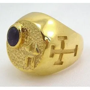 Cabochon Amethyst Bishop Ring