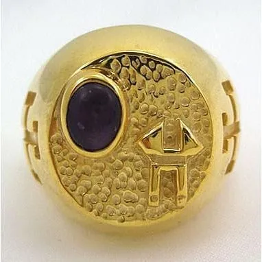 Cabochon Amethyst Bishop Ring