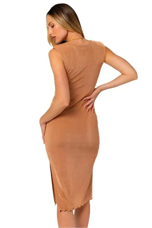 Cap Sleeve Midi Dress