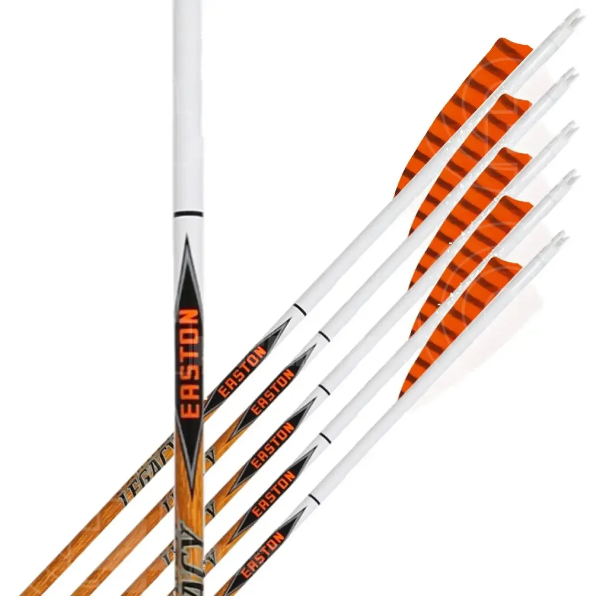 Carbon Legacy Shield Cut Orange Feather Fletched Arrows (6 Pk)