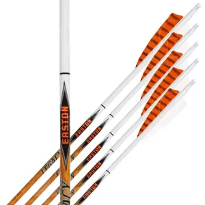 Carbon Legacy Shield Cut Orange Feather Fletched Arrows (6 Pk)