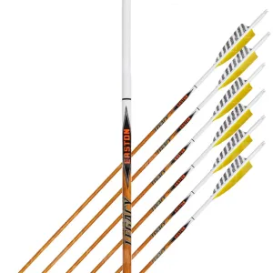 Carbon Legacy Shield Cut Yellow Feather Fletched Arrows (6 Pk)