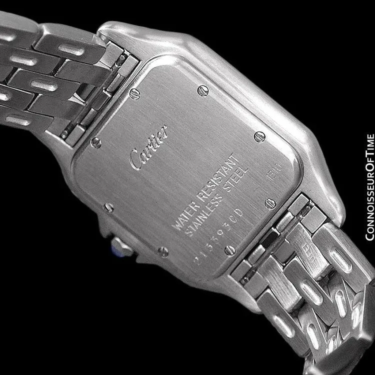 Cartier Panthere Mens Midsize / Unisex Watch, Date, Stainless Steel - W25054P5