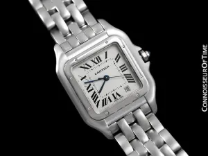 Cartier Panthere Mens Midsize / Unisex Watch, Date, Stainless Steel - W25054P5