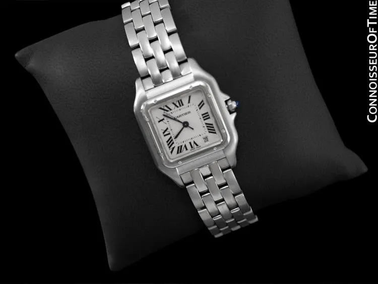 Cartier Panthere Mens Midsize / Unisex Watch, Date, Stainless Steel - W25054P5