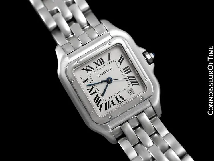 Cartier Panthere Mens Midsize / Unisex Watch, Date, Stainless Steel - W25054P5