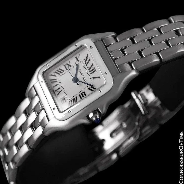 Cartier Panthere Mens Midsize / Unisex Watch, Date, Stainless Steel - W25054P5