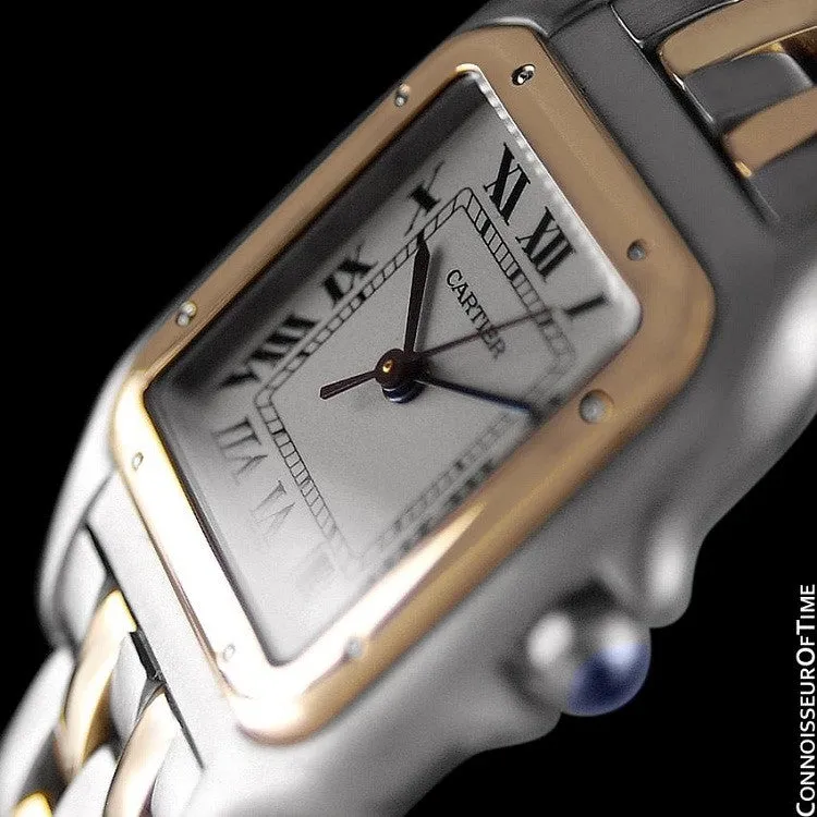 Cartier Panthere Two-Tone Mens Midsize / Unisex Watch, Date - Stainless Steel & 18K Gold - W25028B6