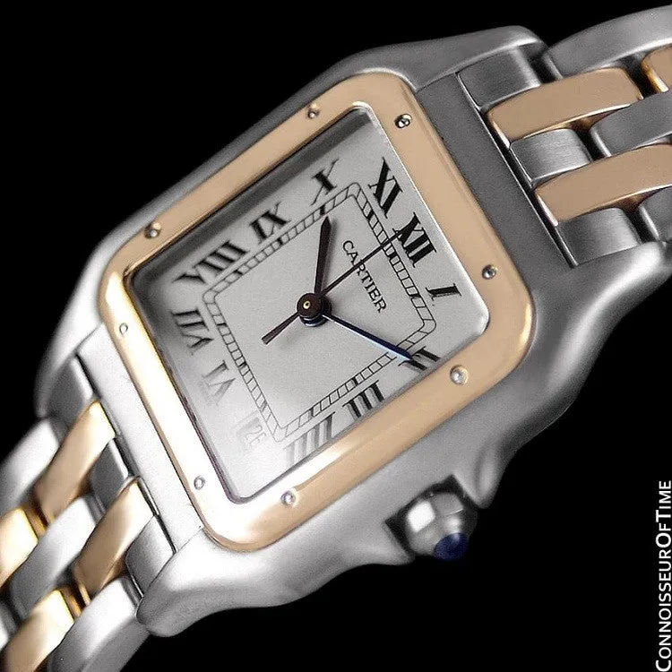 Cartier Panthere Two-Tone Mens Midsize / Unisex Watch, Date - Stainless Steel & 18K Gold - W25028B6