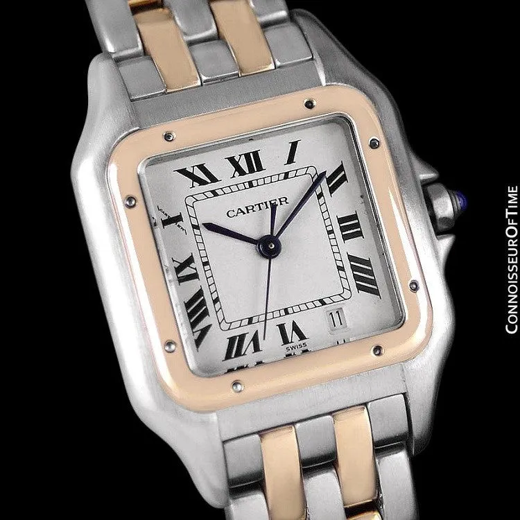 Cartier Panthere Two-Tone Mens Midsize / Unisex Watch, Date - Stainless Steel & 18K Gold - W25028B6