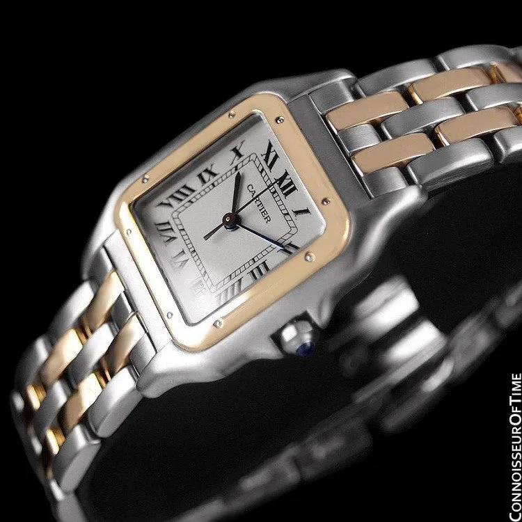 Cartier Panthere Two-Tone Mens Midsize / Unisex Watch, Date - Stainless Steel & 18K Gold - W25028B6