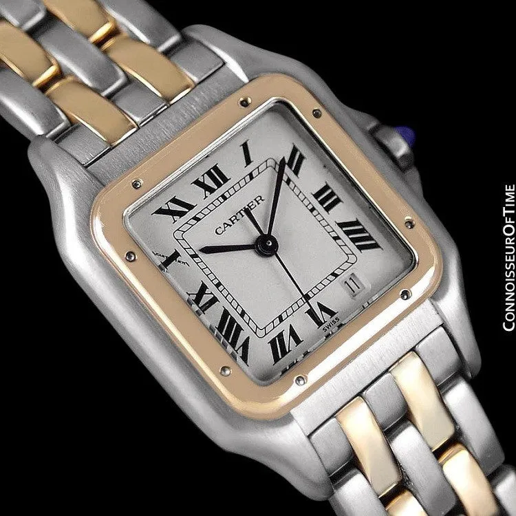 Cartier Panthere Two-Tone Mens Midsize / Unisex Watch, Date - Stainless Steel & 18K Gold - W25028B6