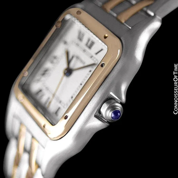 Cartier Panthere Two-Tone Mens Midsize / Unisex Watch, Date - Stainless Steel & 18K Gold - W25028B6