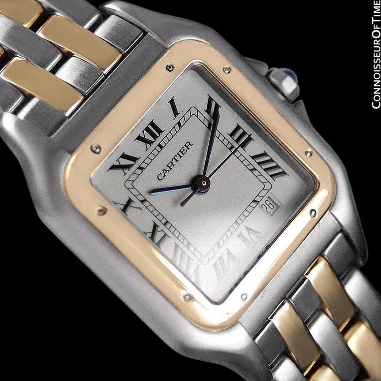 Cartier Panthere Two-Tone Mens Midsize / Unisex Watch, Date - Stainless Steel & 18K Gold - W25028B6