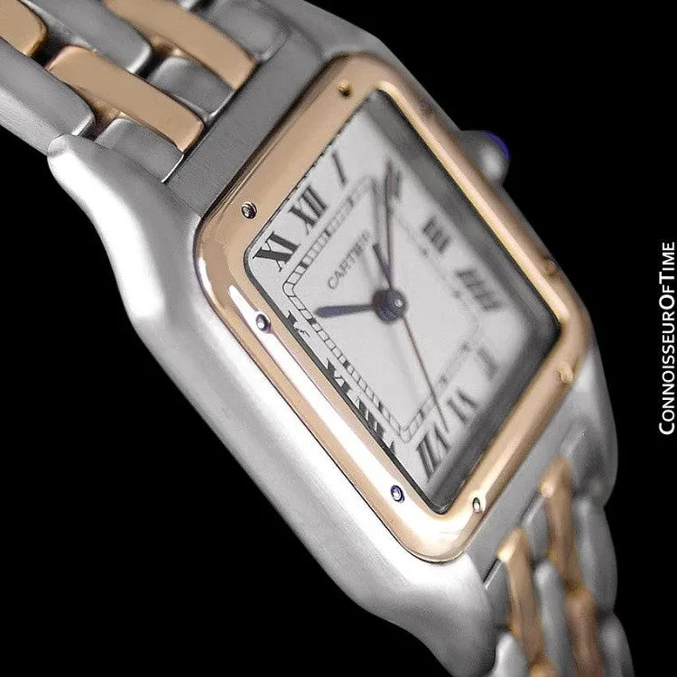 Cartier Panthere Two-Tone Mens Midsize / Unisex Watch, Date - Stainless Steel & 18K Gold - W25028B6