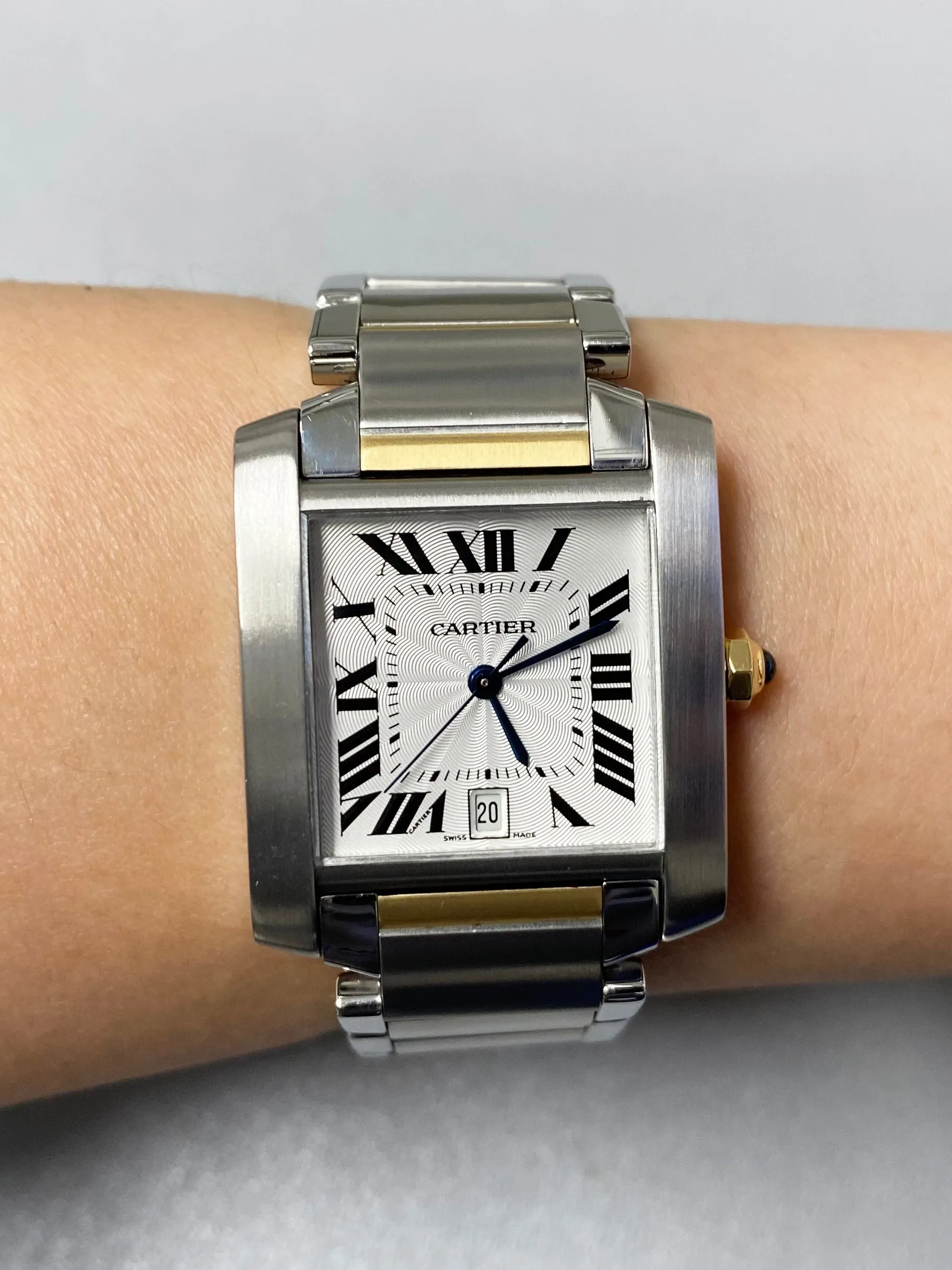 Cartier Tank Francaise 2302 / W51005Q4 Two Tone Automatic Box & Papers