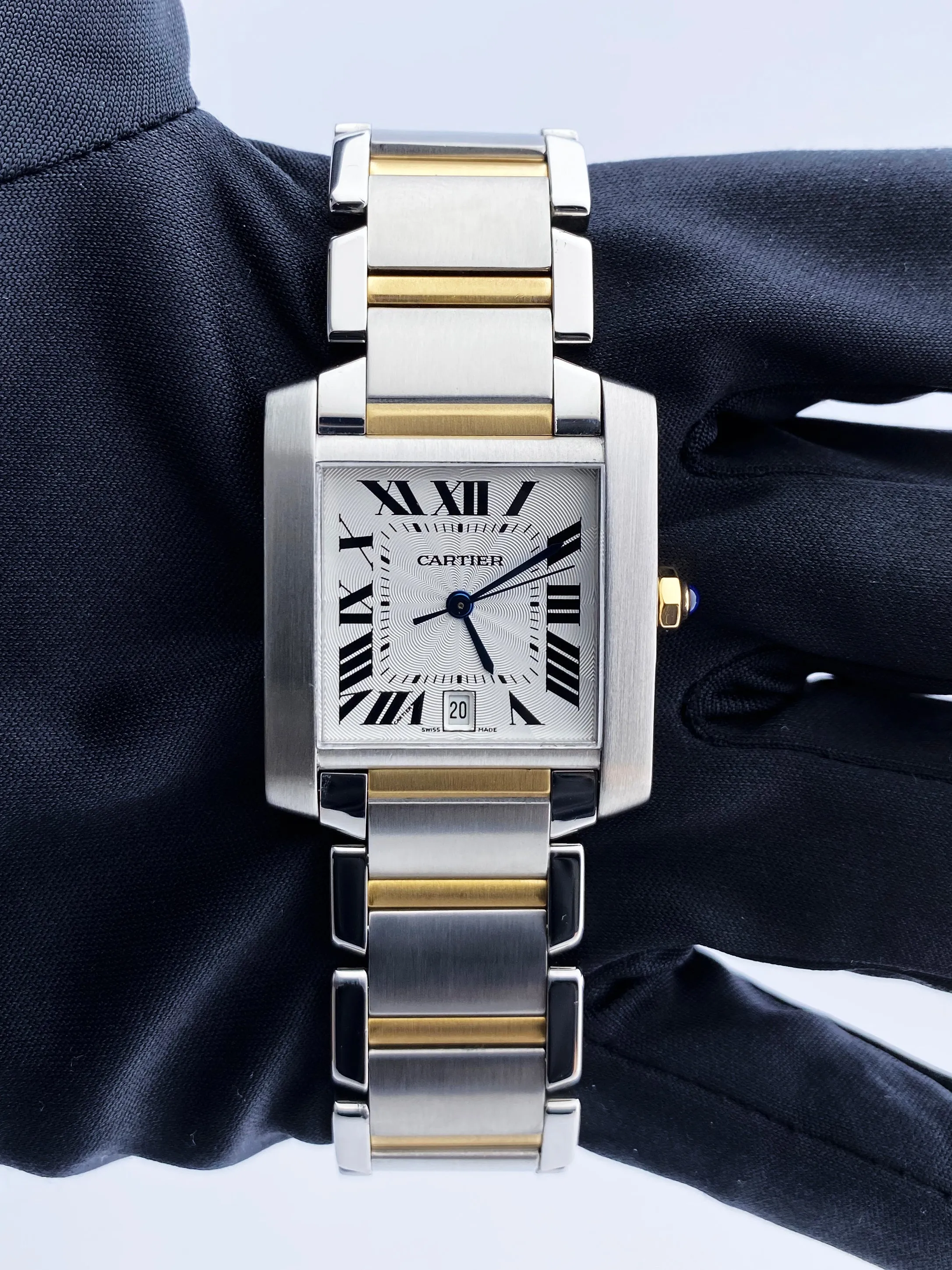 Cartier Tank Francaise 2302 / W51005Q4 Two Tone Automatic Box & Papers