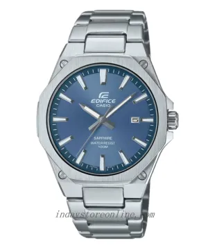 Casio Edifice Men's Watch EFR-S108D-2A 3-Hand Analog Stainless Steel Band Sapphire Crystal