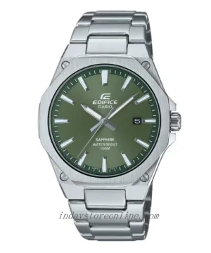 Casio Edifice Men's Watch EFR-S108D-3A 3-Hand Analog Stainless Steel Band Sapphire Crystal