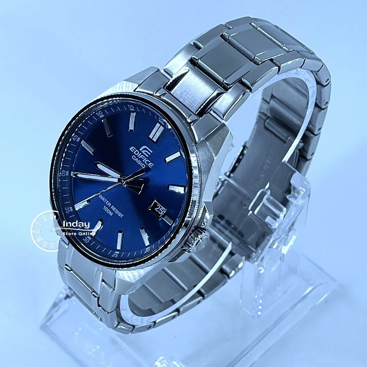Casio Edifice Men's Watch EFV-150D-2A Analog Stainless Steel Band Mineral Glass