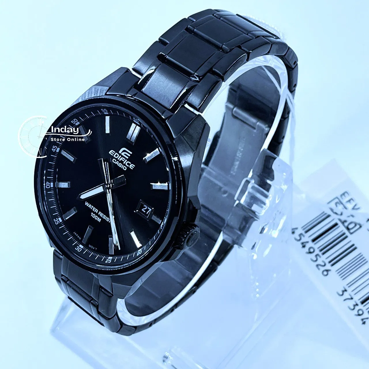 Casio Edifice Men's Watch EFV-150DC-1A  3-Hand Analog Stainless Steel Band Mineral Glass