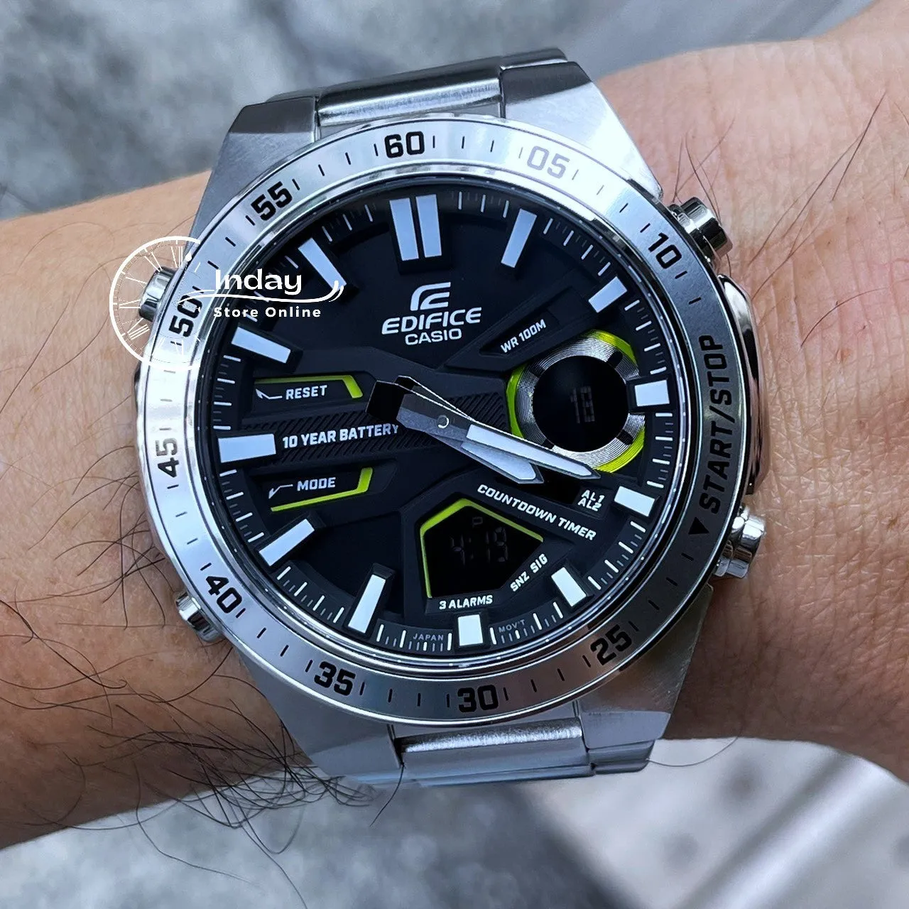 Casio Edifice  Men's Watch EFV-C110D-1A3 Analog-Digital Mineral Glass Battery Life: 10 years