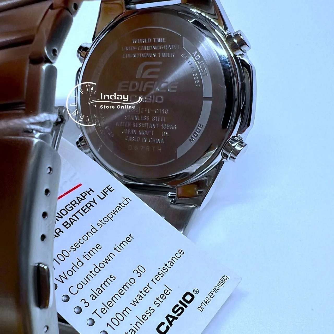 Casio Edifice  Men's Watch EFV-C110D-1A3 Analog-Digital Mineral Glass Battery Life: 10 years
