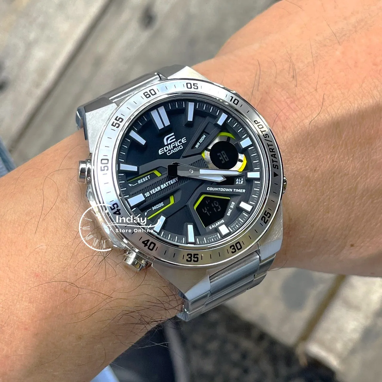 Casio Edifice  Men's Watch EFV-C110D-1A3 Analog-Digital Mineral Glass Battery Life: 10 years