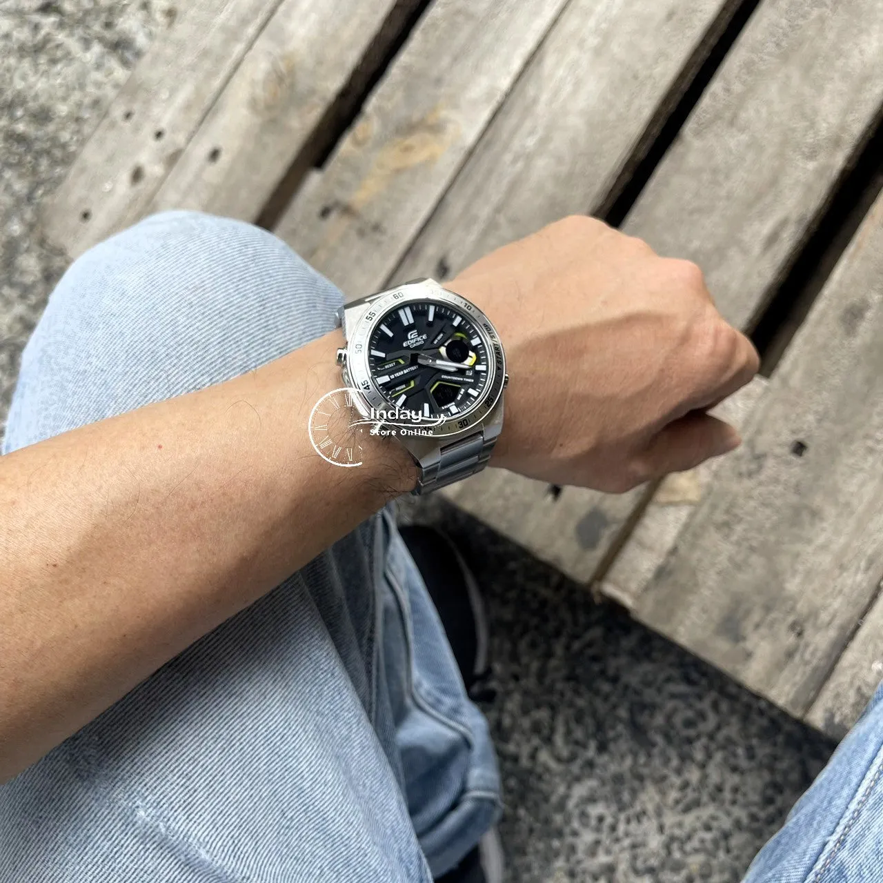 Casio Edifice  Men's Watch EFV-C110D-1A3 Analog-Digital Mineral Glass Battery Life: 10 years