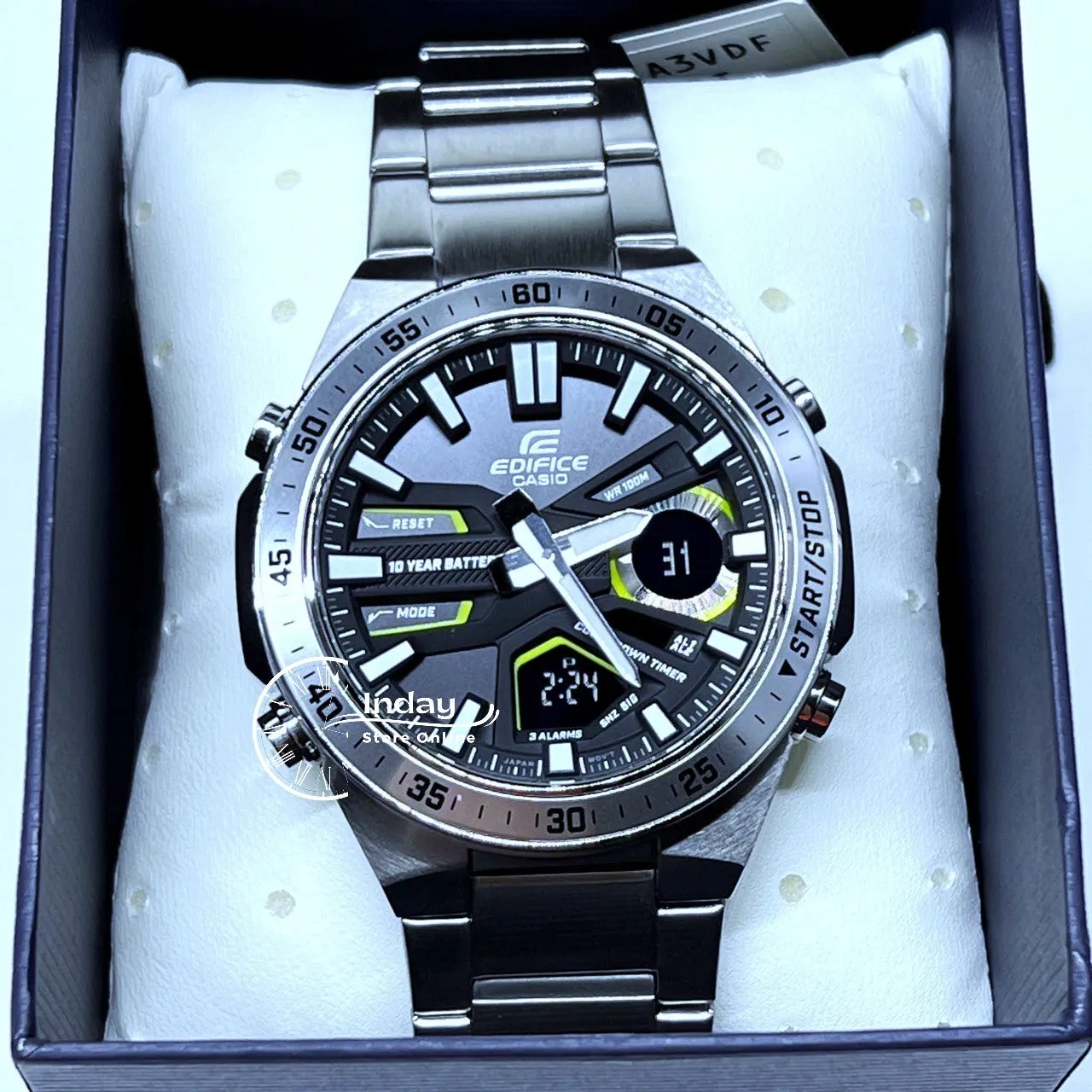 Casio Edifice  Men's Watch EFV-C110D-1A3 Analog-Digital Mineral Glass Battery Life: 10 years