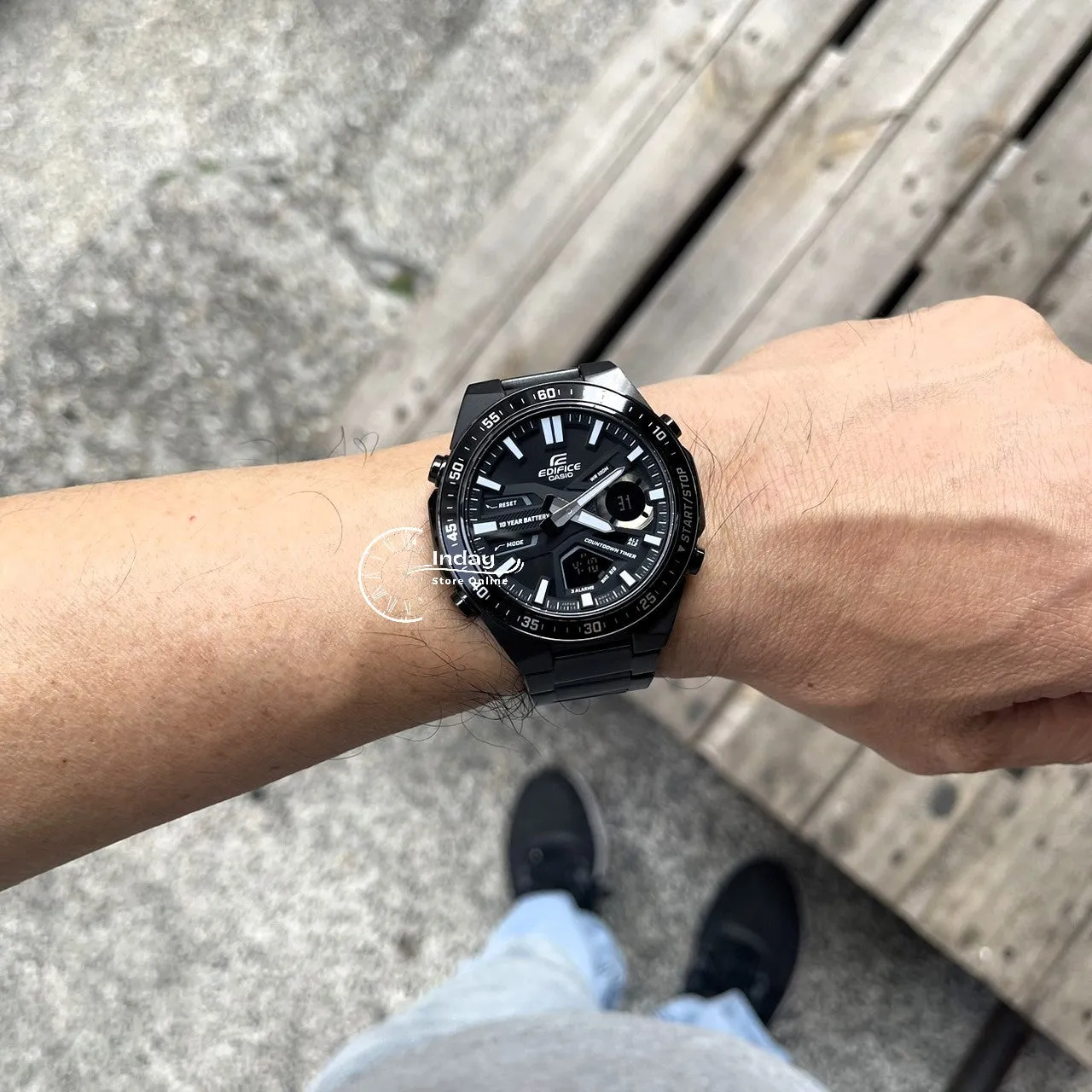 Casio Edifice Men's Watch EFV-C110DC-1A Analog-Digital Mineral Glass Battery Life: 10 years