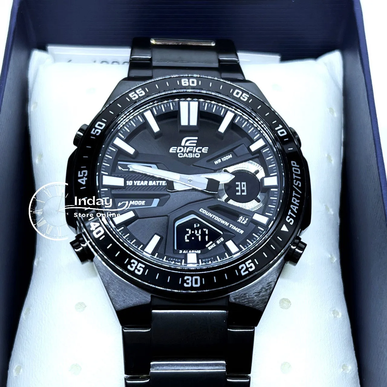 Casio Edifice Men's Watch EFV-C110DC-1A Analog-Digital Mineral Glass Battery Life: 10 years