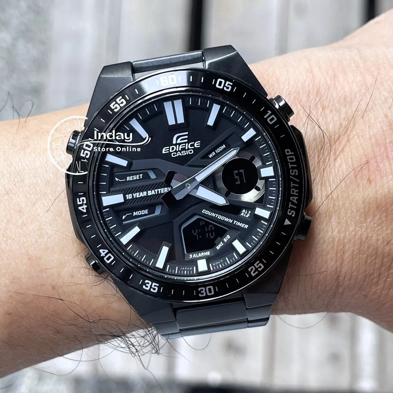 Casio Edifice Men's Watch EFV-C110DC-1A Analog-Digital Mineral Glass Battery Life: 10 years