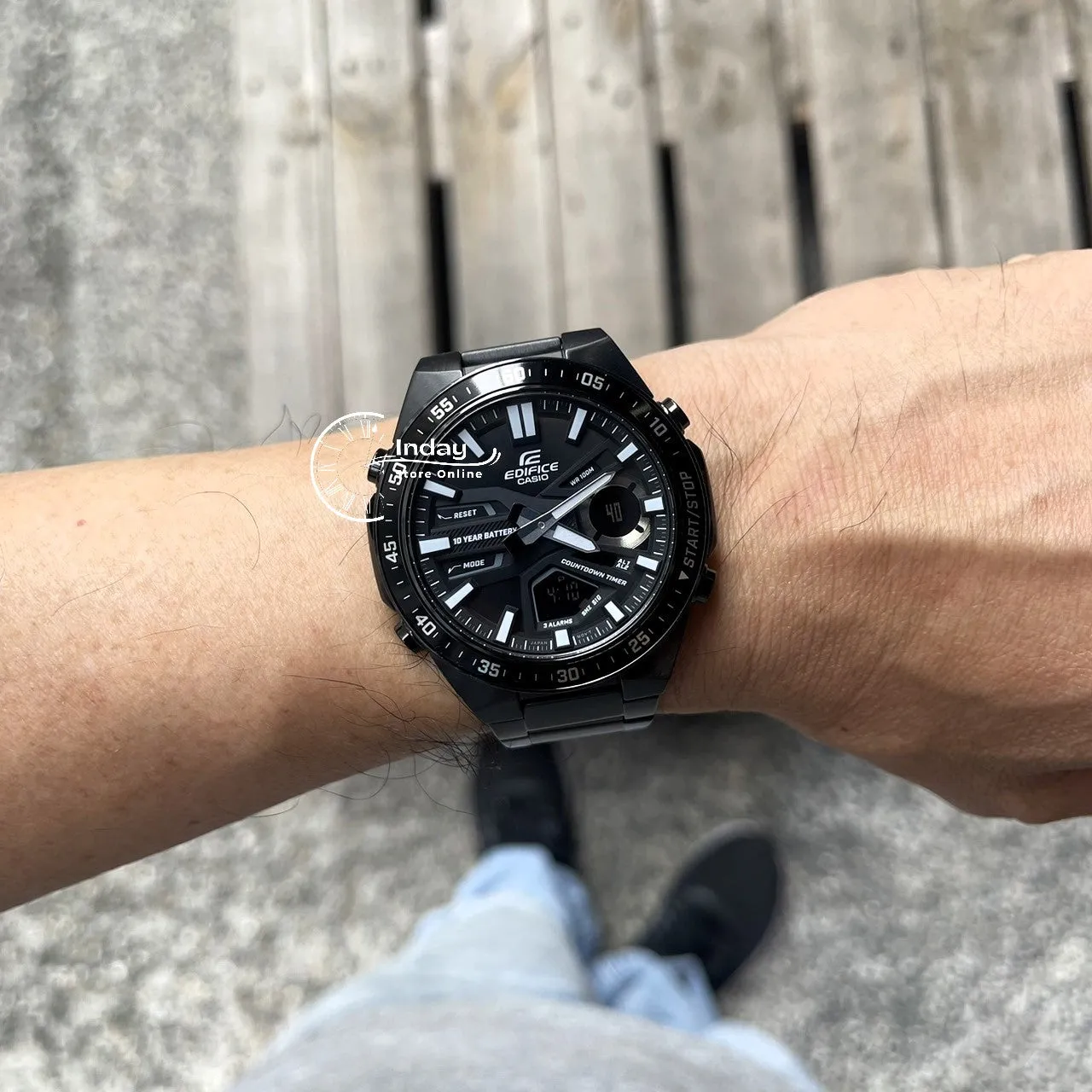 Casio Edifice Men's Watch EFV-C110DC-1A Analog-Digital Mineral Glass Battery Life: 10 years