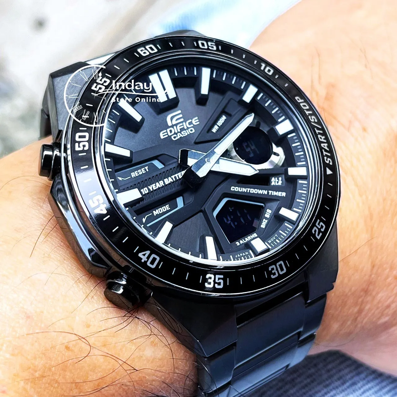 Casio Edifice Men's Watch EFV-C110DC-1A Analog-Digital Mineral Glass Battery Life: 10 years