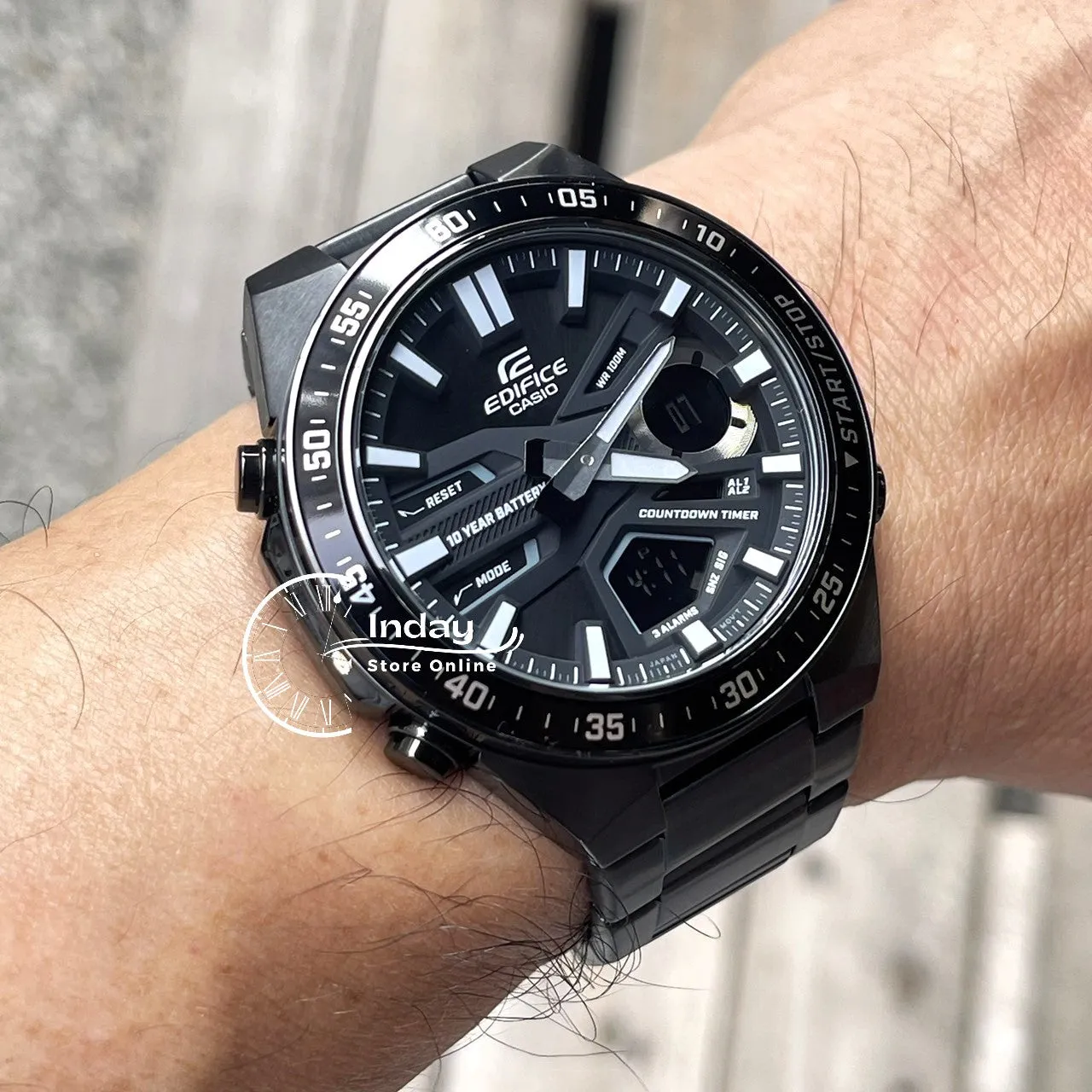 Casio Edifice Men's Watch EFV-C110DC-1A Analog-Digital Mineral Glass Battery Life: 10 years