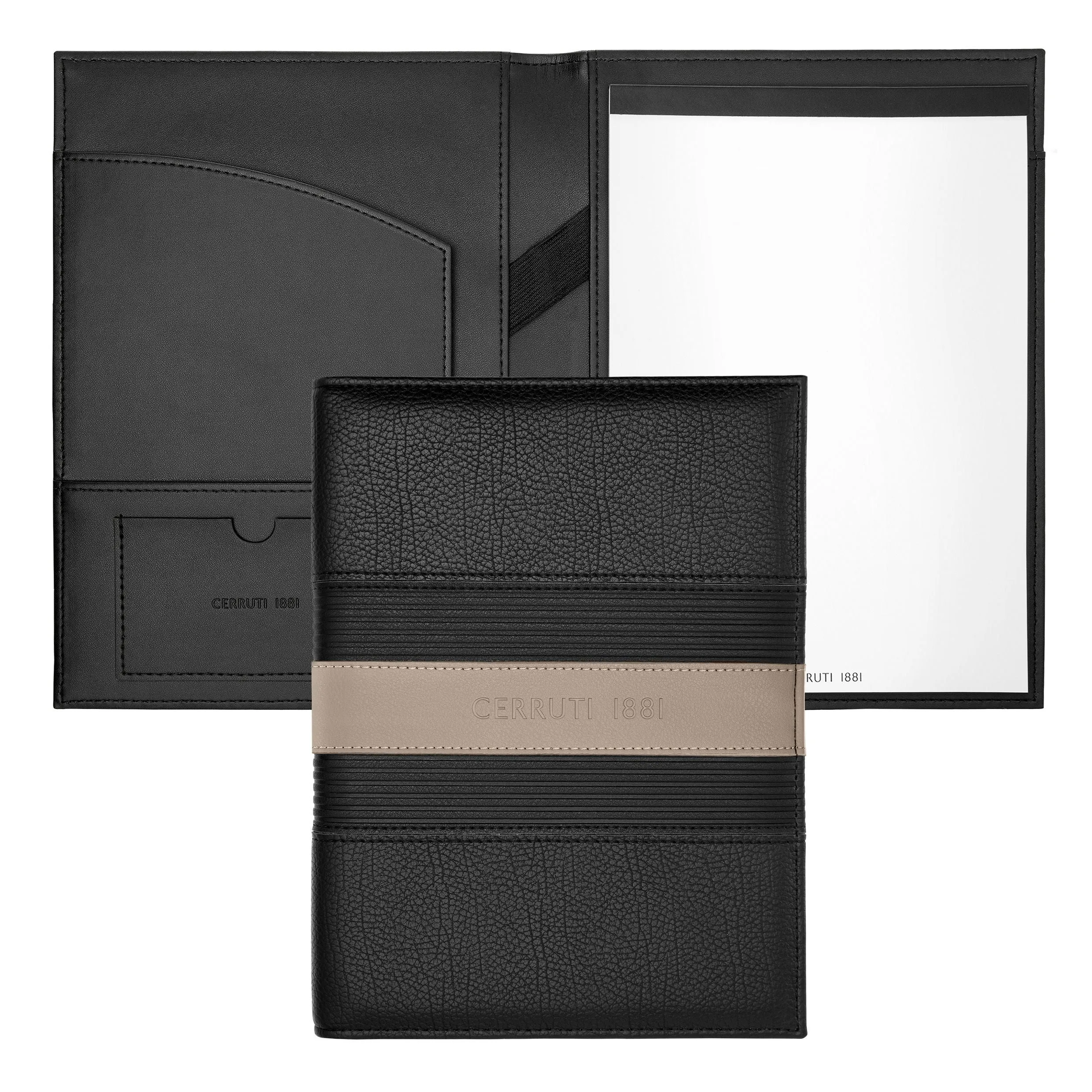 CERRUTI 1881 NDM406X - Folder A5 Delano Taupe & Black