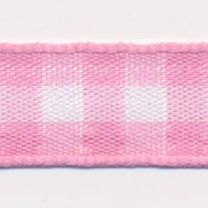 Check Ribbon #7 Cherry & White