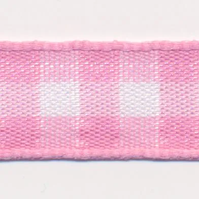 Check Ribbon #7 Cherry & White