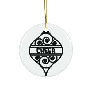 Cheer Ceramic Disc Ornament      Item #8774437